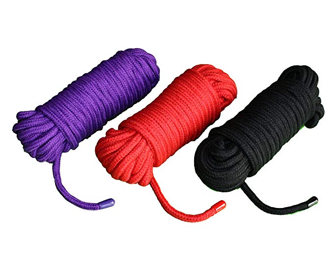 Premium Cotton Rope - No Fraying & Extra Long - Pair of 3 (3x36-foot Each = 108 feet Total) by Bliss Boundary