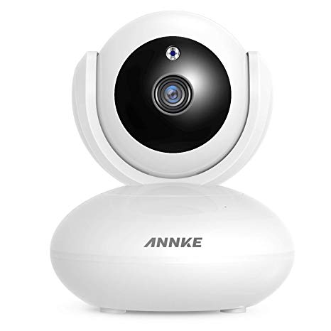 ANNKE IP Camera 1080P Smart Home Wireless Security Camera, Work with Alexa (Echo Show/Echo Spot), Auto Tracking, APP Alarm Push, Pan/Tilt, Two-Way Audio, Support 64GB TF Card, Cloud Storage Available