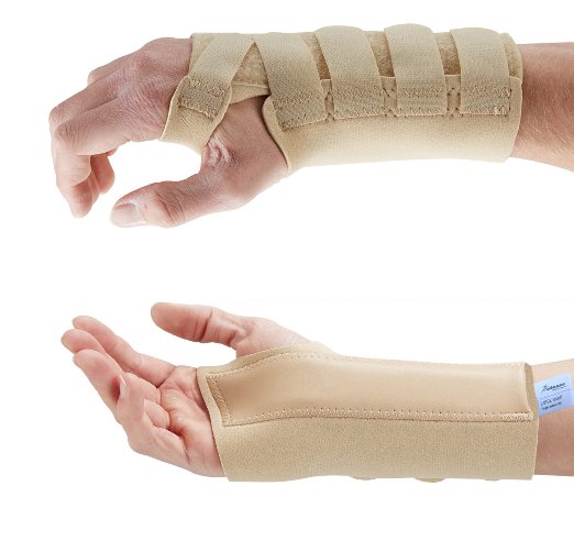 Actesso Beige Wrist Support Carpal Tunnel Splint for Sprains, Arthritis and Wrist Pain. Medically Approved, Neoprene