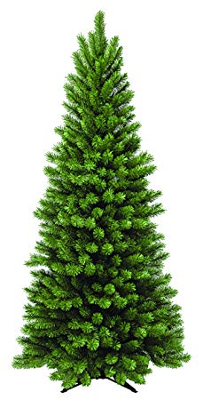 Green Slim Spruce Tree, 7-Feet