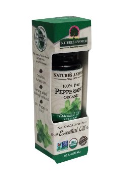 Natures Answer 100 Percent Pure Organic Peppermint Essential Oil 050 Ounce