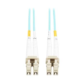 Tripp Lite Eaton Series Fiber Patch Cable, 7 Meters / 23 Feet, LC to LC Fiber Optic Cable, 10Gb OM3 Multimode Duplex, 50/125um, Aqua, TAA Compliant, Lifetime Manufacturer's Warranty (N820-07M-TAA)