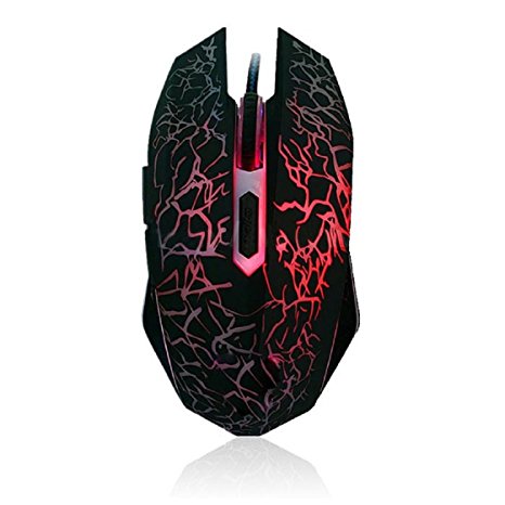 Doinshop New Fashion Professional Colorful Backlight 4000dpi Optical Wired Gaming Mouse Mice