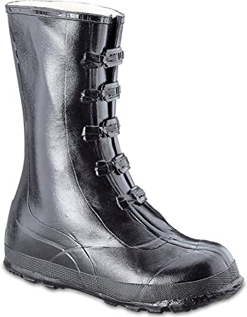 Honeywell Safety A351-8 Servus Rubber Hi Overshoe with 5-Buckle, Size-8, Black