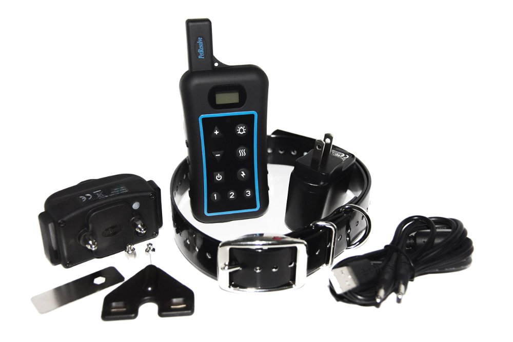 Pet Resolve Dog Training Collar with Remote - Trains up to 3 Dogs at Once - 10 Levels of Shock and Vibration - Up to 34 Mile Range - Large Medium and Small Dogs - Electric E Collar Dog Training - Best used for Obedience and Barking - 100 Waterproof Dog Shock Collar - Comes with E-Book and Guarantee