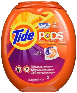 Tide Pods He Turbo Laundry Detergent Packs, Spring Meadow, 81 Count