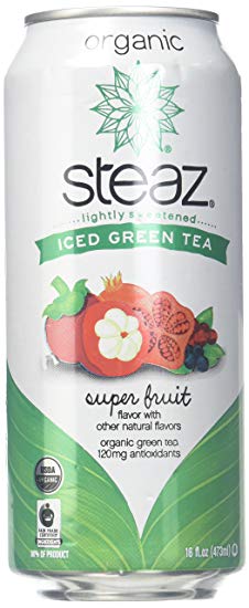 Steaz Organic Green Iced Tea, Super Fruit, 473ml