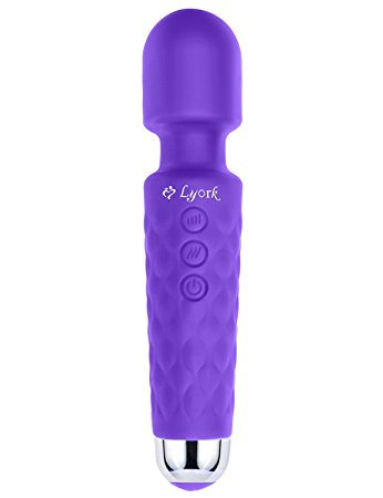 Cordless Waterproof Wand Massager for Women, Mini Rechargeable Electric Therapeutic Massager Magic Powerful Multi Speed Pulsating Patterns For Muscle Neck Head Back Leg Foot Relax - Purple