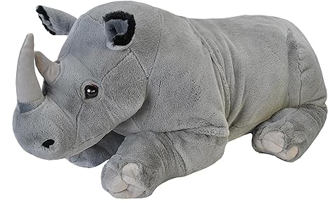 Wild Republic Jumbo Rhino Giant Plush Soft Toy, Gifts for Kids, 76 cm