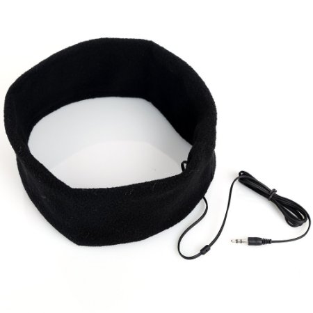 Zabrina Novelty Soft Comfortable Sleeping Headphones Sports Headband Headphones Earphones Headset (Black)