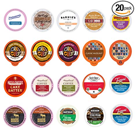 20-count Flavored Coffee Variety Sampler, Single-serve Coffee for Keurig K-cup Brewers