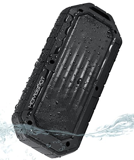 HomeSpot Extreme Portable HD Super Loud Bluetooth Speakers Outdoor Wireless Water Resistant Shower Speaker Aux In (IP66 Waterproof / Dustproof, 24 Hours Play Time, Bass, Built in Mic) with NFC Pairing