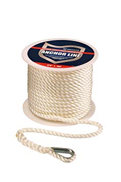 attwood Nylon Twisted Anchor Line with Thimble