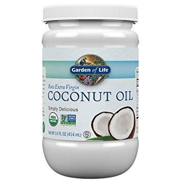 Garden of Life Organic Extra Virgin Coconut Oil - Unrefined Cold Pressed Coconut Oil for Hair, Skin and Cooking, 14 Ounce | ⭐️ Exclusive