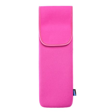 BCP Hot Pink Color Water-resistant Neoprene Curling Iron Holder Flat Iron Curling Wand Travel Cover Case Bag Pouch