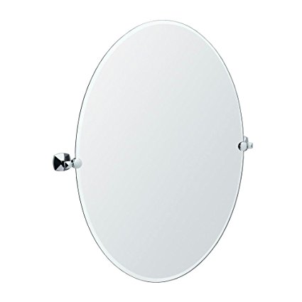 Gatco 4149LG Jewel Large Oval Mirror, Chrome