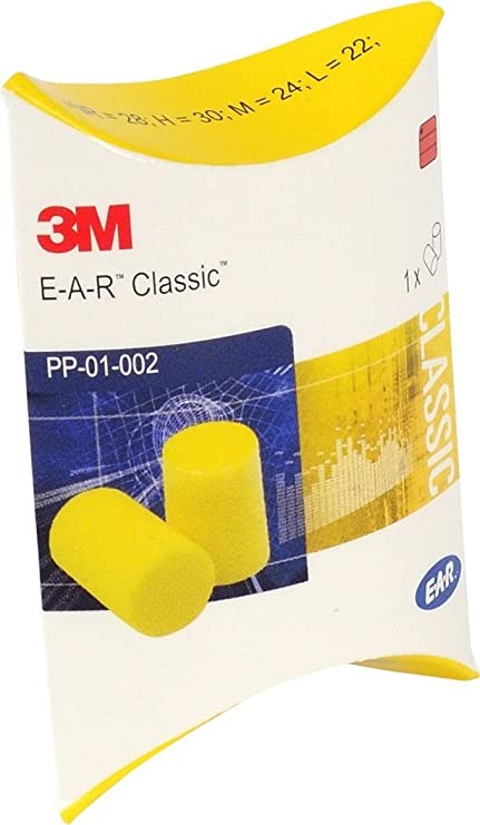 3M™ E-A-R™ Classic II Ear Plugs - 28 dB, Moisture Resistant - 25 Pairs in Yellow PP01200