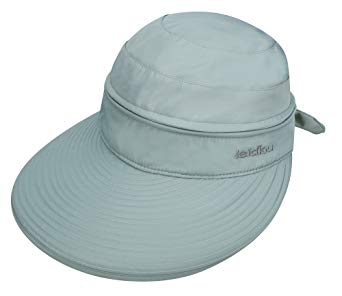 Verabella Women UPF 50  UV Sun Protection Convertible 2 in 1 Visor Beach Golf Hat