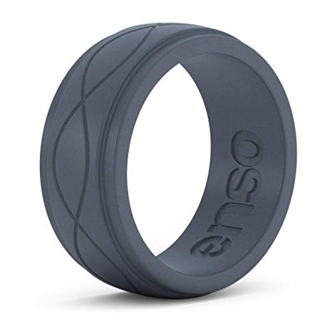 Enso Rings Men's Infinity Silicone Ring Premium Fashion Forward Silicone Ring