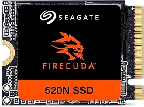 Seagate FireCuda 520N SSD 1TB SSD - M.2 2230-S2, PCIe Gen4 ×4 NVMe 1.4, speeds up to 4800MB/s, Compatible with Steam Deck, Microsoft® Surface, Laptop, with Rescue Services (ZP1024GV3A002)