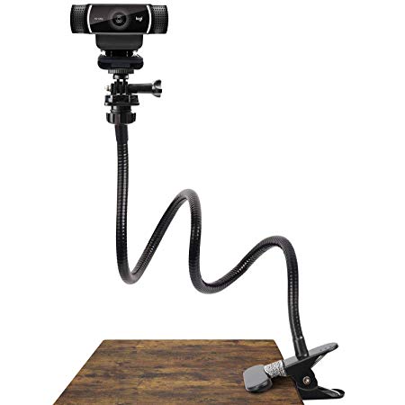 25 Inch Webcam Stand - Flexible Desk Mount Clamp Gooseneck Stand for Logitech Webcam C930e,C930,C920, C922x,C922, Brio 4K, C925e,C615 by Pipishell