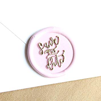 UNIQOOO Arts & Crafts “Save The Date” Signature Design Wax Seal Stamp, Handwritten Calligraphy by Shelly Kim – Perfect Decoration for Wedding Invitations, Cards, Snail Mail, Gift Wrapping
