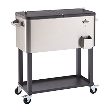 TRINITY TXK-0802 Stainless Steel Cooler with Shelf