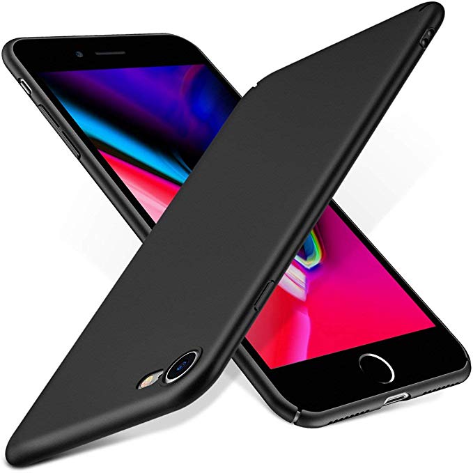 AEDILYS iPhone 7 Case | iPhone 8 Case | Ultra Slim | Lightweight | [Anti-Drop] | Wireless Charging | Compatible with Apple iPhone 7 Case | iPhone 8 Phone Case- Black