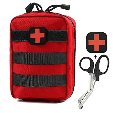 Infityle Medical Pouch - 1000D Nylon Tactical MOLLE Ifak EMT Utility Bag with First Aid Patch and Shear