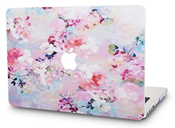 KEC MacBook Air 13 Inch Case Plastic Hard Shell Cover A1369 / A1466 (Flower 7)