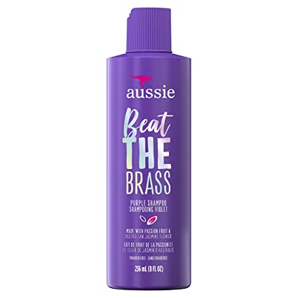 Aussie Beat The Brass Paraben-Free Purple Shampoo for Color-treated Hair, 8 Fl Oz, 2.132 Fl Oz