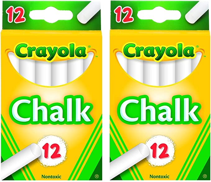 Crayola White Chalk 12 each (51-0320) - 2 Pack