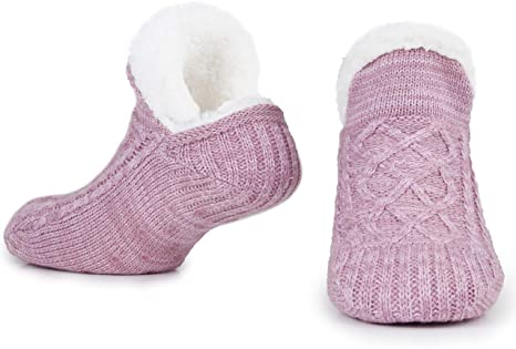 CityComfort Women Slipper Socks, Fluffy And Warm Fleece Lined Anti Slip Socks