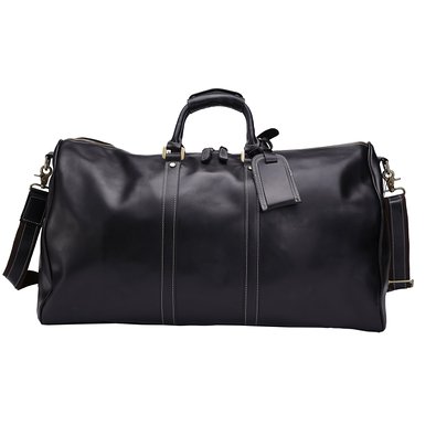 BAIGIO Men's Genuine Leather Weekend Overnight Travel Duffel Bag Boarding Bag