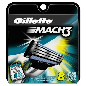 Gillette Mach3 Men's Razor Blade Refills, 8 Count