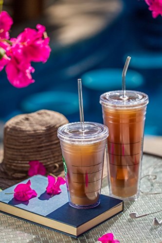 Glass Drinking Straw - Reusable and Eco Friendly - Made in the USA by Hummingbird Straws - All Sizes Short to Extra Long - Perfect For Smoothies, Coffee, Tea, Essential Oils - Dishwasher Safe