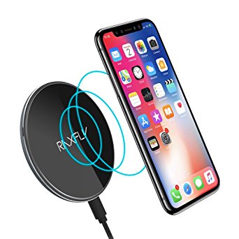 Mini Wireless Fast Charging Pad, RAXFLY QI Wireless Charger Charging Base Quick Charge for iPhone X/ iPhone 8/8 Plus