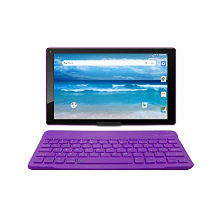 10.1 inch Android 8.1 Oreo HD Tablet by Azpen, Google Certified Tablet, Bonus- Bluetooth Keyboard, Case and Stand Included (Purple)