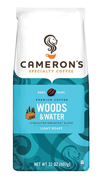 Cameron's Whole Bean Coffee, Woods & Water, 32 Ounce Bag (packaging may vary)