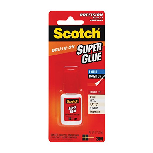 Scotch Super Glue Liquid Brush-On, .17 Ounces (AD127)