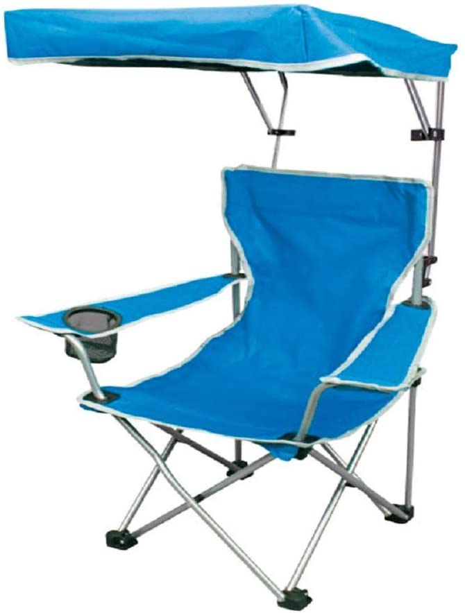 Quik Shade Folding Canopy Shade Camp Chair for Kids with Carry Bag