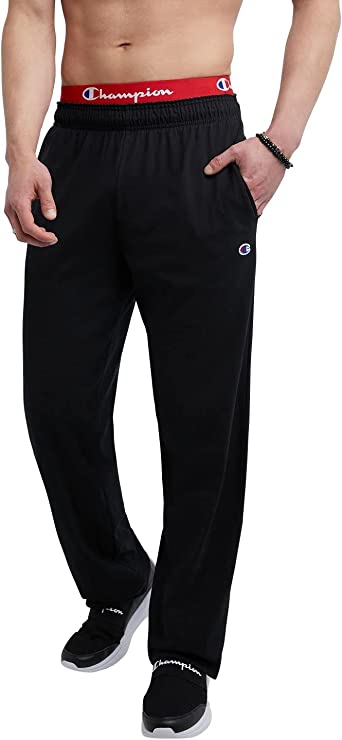 Champion Men's Pants, Everyday Cotton Pants for Men, Open Bottom Pants (Reg. Or Big & Tall)