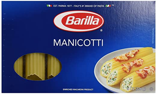 Barilla Manicotti Pasta, 8 oz