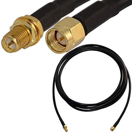 Lysignal Antenna Extension Cable SMA Male to Female Connector (10ft)