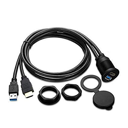 VCZHS USB HDMI Extension Cable Oculus Extension Cable for Oculus Car Truck Boat Motorcycle Dashboard Panel 10 ft