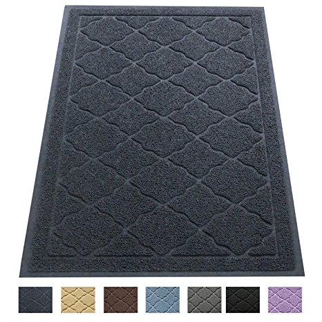 Easyology Premium Cat Litter Tray Mat - XL Super Size - Best Extra Large Scatter Control Kitty Litter Mats for Cats Tracking Litter Out of Their Box - Soft to the Touch- Elegant for Your Home (Gray)