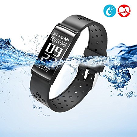 Fitness Tracker, LEKANG Activity Tracker with Wrist-Based Heart Rate Monitor, Water Resistant Smart Band with Step Tracker Sleep Monitor Calorie Counter Notification Alerts for Android iOS