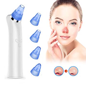 COOFO Blackhead Remover, Vacuum Blackhead Removal Peel Tool Extractor with 4 Multi-Functional Probes Electric Skin Pore Cleanser, Rechargeable Vacumn Suction Comedone Acne Eliminator with 4 Suctions