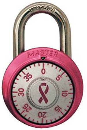 Master Lock 1530DPNK Breast Cancer Research Foundation Dial Combination Lock, Pink