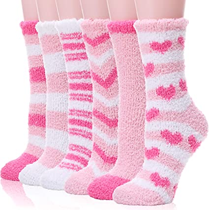 Womens Fuzzy Socks Slipper Soft Cabin Plush Warm Fluffy Winter Christmas Sleep Stocking Stuffers Cozy Adult Socks